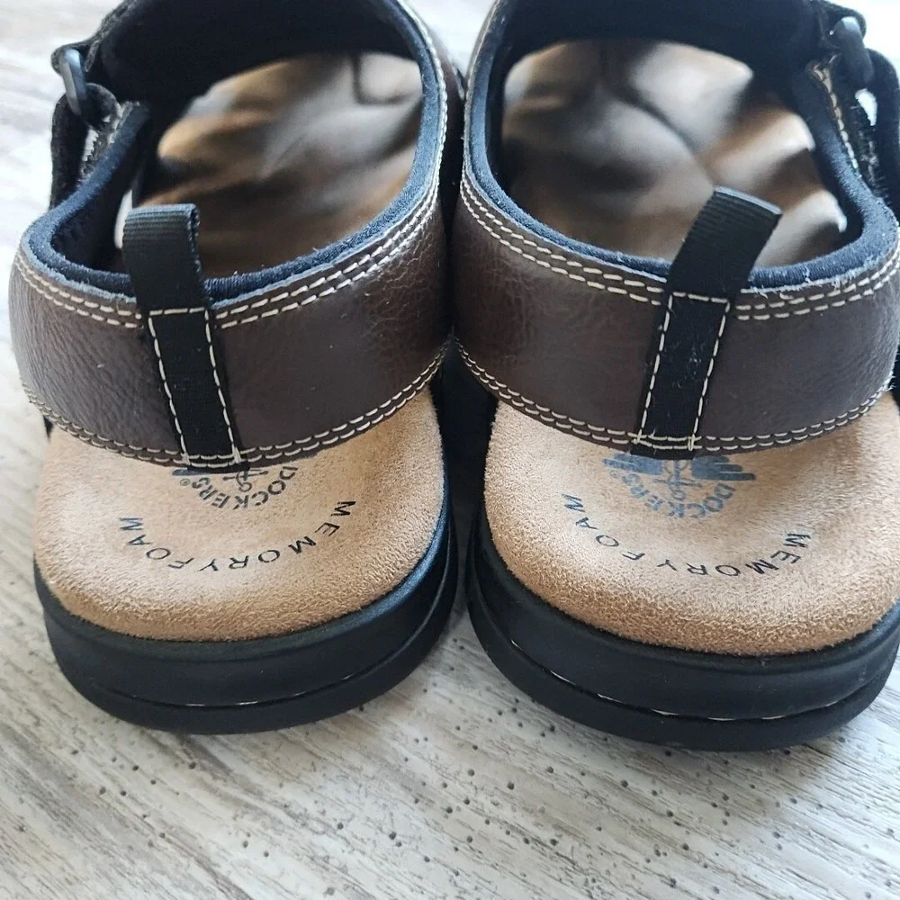 Dockers Searose Brown Fisherman Sandal Memory Foam Fusion Footbed‎ Mens Size 11